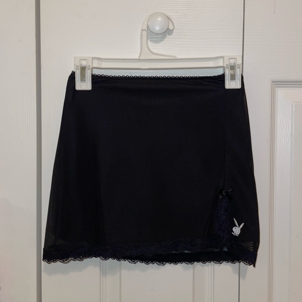 Playboy Lace Mini Skirt